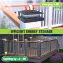 Post Cap Lights 16pack, 4x4 Deck Fence Post Solar Lights Outdoor with Warm White Lighting,Black Waterproof Solar Post Lights for Vinyl/Wood Posts to Decorate Fence, Deck,Garden, Patio