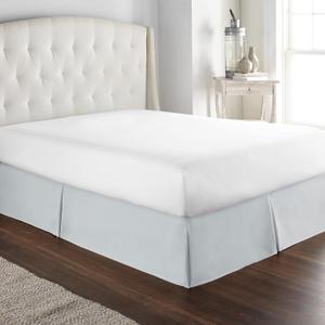HC Collection Bed Skirt King Size, Soft Microfiber Box Spring Cover, 14" Inch Drop King Bed Skirt, Wrinkle & Fade Resistent - Ice Blue