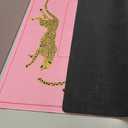Hot Pink Leopard Mahjong Mat 31.5 x 31.5 Inch, Preppy Pink Y2K Cheetah Non-Slip Noise Reduction Mahjong Table Mat for American Mah Jong Poker Card Board Games Dominoes, 80 cm x 80 cm x 3 mm