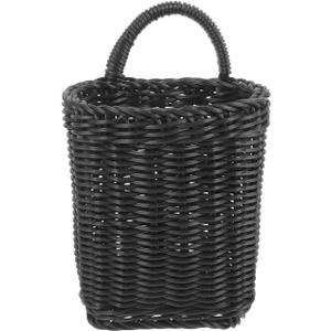 Zerodeko Wall Hanging Basket 9.05X5.31X3.62In Wicker Storage Organizer with Handle for Kitchen Bathroom Door Back Multi-Purpose Hanging Basket