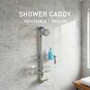 simplehuman Adjustable Shower Caddy, Stainless Steel and Anodized Aluminum