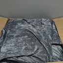 Fredsure Distressed Velvet Comforter Set, 5 Pieces Light Grey King, Distressed Velvet Face and Brushed Microfiber Reverse