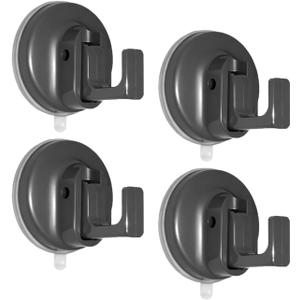 Suction Cup Hooks for Shower, No Drill Suction Hooks for Bathroom, Removable&Reusable Towel Hooks (4)