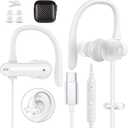 Wired USB Type C Earbuds Over Ear Cord USB C Headphones with Microphone Volume Control for iPhone 17 16 Pro 15/iPad 10th for Galaxy S26 S21 Pixel 10 Earphones School Student Sport C Plug Headset White