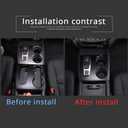 Gear Shift Panel Cover Trim for Honda Pilot 2016-2022/ Ridgeline 2020-2023/ Passport 2019-2023, ABS Automotive Center Consoles Cup Holder Cover Protector Sticker Accessories (Matt Black)