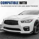 Front Lip for 2018-2025 Infiniti Q50 Q50L Base Premium Trims Gloss Black