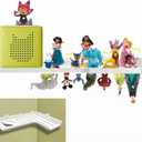 Tonie Corner Shelf for TonieBox Storage, Big White | Wooden Floating Shelves, Magnetic Strips, L-Shape, Display Toniebox Figures & Characters
