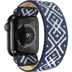 Tefeca Unity Series Elastic Compatible/Replacement Band for Apple Watch/Apple Watch Ultra(Sea Fish,XS fits 5.5-6.0 inch wrist, 41/40/38mm)