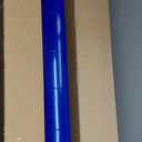 Idzo Efficient Snow Pusher, Snow Plow Shovel with 37-Inch Reversible and Bi-Directional Angled Blade, Snow Shovel with Wheels & Convenient 90 Degree Handle for Driveways, Sidewalks, Ice Hockey Rinks (Blue)