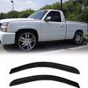 Original Side Window Wind Deflector for 2014-2019 Chevrolet Silverado/GMC Sierra 1500 2500 3500 with Regular Cab, 2pcs Out-Channel Tape-On Rain Guards Set, Nice Window Visor 92301