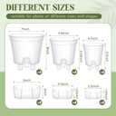 Wonderjune Self Watering Pots for Indoor Plants with Deep Reservoir and High Drainage Holes for Outdoor Plants and Flowers, Bare Root Planter(4.72'', 5.91'', 7.09'',Clear,12 Pcs)