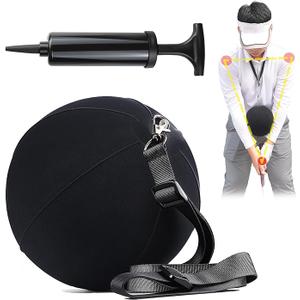 Golf Training Aid, Smart Ball for Golf Swing Trainer, Inflatable & Portable Golf Training Equipment for Straight Arm, Indoor Golf Practice Tools to Correct Posture - Amend Chicken Wing for Beginners