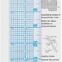 Dritz See-Thru Sewing Ruler 2" x 18" Clear Flexible Ruler with 1/8" Grid, 1/16" Edge Marks & Centering Holes for Quilting, Crafts & Pattern Work