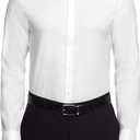 Calvin Klein Men's Dress Shirt Slim Fit Non Iron Stretch Solid French Cuff (Medium, White)