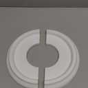 Litoexpe White Split Ceiling Medallion Ceiling Fan Light Covers, PU Ceiling Medallion for Ceiling Light Fixtures Ceiling Fans Chandeliers 9.8" OD x 3.86" ID