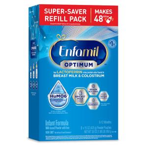 Enfamil Optimum (Enspire), Our Closest Formula to Breast Milk, Immune-Supporting Lactoferrin and Brain-Supporting DHA Baby Formula, 30 Oz Refill (EXP 12/01/26)