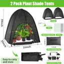 2 Pack Plant Shade Tent, Plant Shades for Outdoor Plants, UV Resisitant 80% Sunblock Shade for Plants Sun Protection, Plant Shade Cover for Flower Potted Plants (35x35x39Inch)