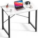 DUMOS 32 Inch Small Computer Desk, Home Office Desks for Bedroom, White