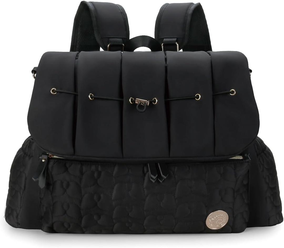 Diaper Bag Tote Baby Changing Bag Large Baby Bags for Mom Multifunction Travel Nappy Bag (Black)