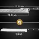 CoquusAid Bread Knife for Homemade Bread, 10.6 Inch Multifunction Serrated Knife, Razor Sharp Slicer, High Carbon German Steel Bread Cutter, Ergonomic Handle Design for Sourdough Turkey Fruit Cutting
