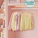 SONGMICS Kids Hangers 50 Pack, 14 x 8 Inches, Non-Slip Velvet Baby Hangers for Closet, Space-Saving, Wide Shoulder Notches, Coral Pink UCRF038R01