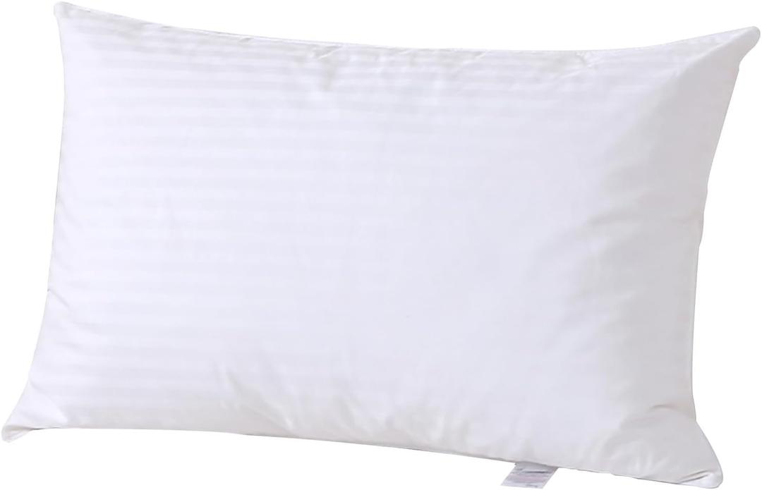 Goose Feathers and Down White Pillows with 100% Cotton Cover, Bed Sleeping Hotel Collection Pillows for Side, Back, Stomach Sleepers (Standard20" x 26")
