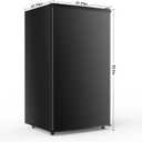 NEWBULIG Mini Fridge with Freezer 3.2 Cu.Ft Small Refrigerator for Office, Dorm, Small Fridge with Adjustable Thermostat, Energy Saving, Singel Door, Black