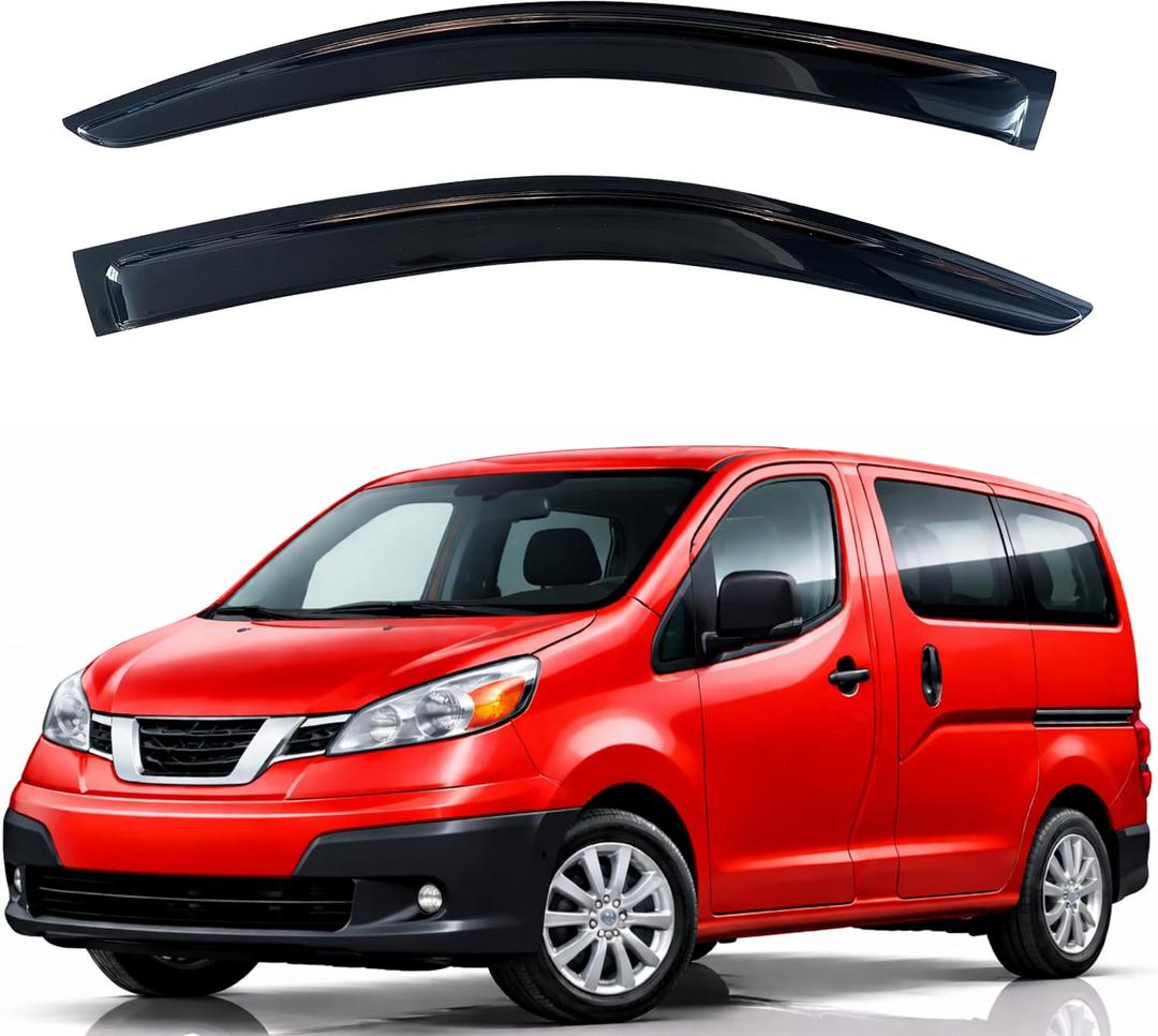 KPY Rain Guards Fit for 2014-2019 Nissan NV200 Taxi, Out-Channel Window Visors Vent Wind Deflectors 2PC, Truck Accessories for 2014-2019 Chevrolet/Chevy City Express