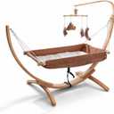 Kids Hammock Bed for Children Ages 3 to 5 Years, 79.4 lbs. Capacity, Comfortable Fabric with Wooden Frame, Portable and Easy to Assemble for Indoor and Outdoor Use