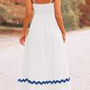 PRETTYGARDEN Women's 2026 Summer Flowy Maxi Dress Casual Sleeveless Spaghetti Strap Ruffle Beach Long Dresses (White, XL)