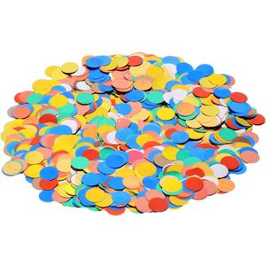 Metallic Foil Confetti 0.59 Inch Round Dots Table Confetti Multicolor Rainbow Glitter Paper for Fill Balloon Birthday Graduation Wedding Party Decorations, 100g/3.5 Oz