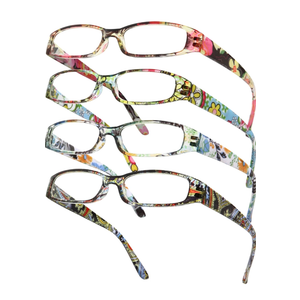 Gaoye 4-Pack Readers for Women, Blue Light Blocking Reading Glasses, Stylish Reading Glasses for Women in 4 Patterns +2.0