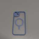 CANSHN Magnetic for iPhone 14 Plus Case, Upgraded [Full Camera Protection] [Compatible with Magsafe] [Translucent Matte] Shockproof Protective Phone Case for iPhone 14 Plus 6.7" - Light Blue