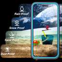 SPIDERCASE Magnetic for iPhone Air Case Waterproof, Built-in Lens & Screen Protector,[IP68 Underwater][15FT Military Shockproof] [Dustproof] Full Body Protection Cover for iPhone 17 Air 6.5,Blue