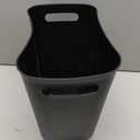 UUJOLY Plastic Small Trash Can Wastebasket, Garbage Container Basket for Bathrooms, Laundry Room, Kitchens, Offices, Kids Rooms, Dorms, 3.5 Gallon, Black
