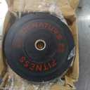 Fitvids 2-Inch Olympic Bumper Plates, Perfect Weight Plate for Weightlifting and Strength Training, Single 55lb Weight