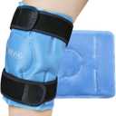REVIX Ice Pack for Knee Pain Relief, Reusable Gel Ice Wrap for Leg Injuries, Swelling, Knee Replacement Surgery, Cold Compress Therapy for Arthritis, Meniscus Tear and ACL Blue, One Size