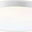 DLLT 45W Modern LED Flush Mount Ceiling Light, 23 Inch Low Profile Light Fixture, White Thin Round Close to Ceiling Light for Kitchen, Bedroom, Living Room 3000-6000K 5 Color Adjustable (45W-No Remote)