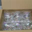 50 PCS Christmas Iridescent Ornaments,Clear Plastic Bubbles Hanging Filled Ornaments,Christmas DIY Hanging Rainbow Ball 5 Different Sizes for Xmas Tree Wedding Party Birthday Home Decorations