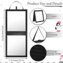 Colingmill Foldable Backstage Mirror with Handle Leather Folding Hanging Mirror Rectangular for Travel Dance Bag Home Fitness Spa Gift for Dancers (Black,24.6" L X 11.2" w)