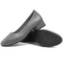 Jeekopeg Low Chunky Pumps Women's Round Toe Heels PU Leather Chunky Pumps Shoes Classic Closed Toe Pumps Low Heel Dress Shoes for Woman(Grey,US10)