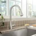 Moen Shoreway Single Handle Pull-Down Kitchen Faucet with Power Clean and Reflex, Spot Resist Stainless, 87236SRS