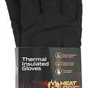 Heat Logic Thermal Winter Gloves, Touchscreen Compatible with Fleece Lining For Cold Weather, Water-Resistant Hiking Gloves (Small-Medium)