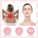 2 Pcs Thyroid Castor Oil Neck Wrap Reusable Organic Castor Oil Neck Pack for Thyroid Adjustable Castors Oils Compress Pack, Less Mess, Oils Not Included (White, Skin Color)