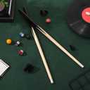 2pcs Mini Pool Cue Sticks 18.89 in Short Pool Cue Set Lightweight Smooth for Teen Practice Game Room Use Easy Transport and Storage, 48.00X2.00X1.00CM
