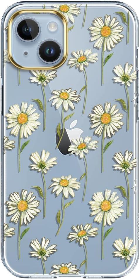 luolnh Compatible with iPhone 14 Case for Girly Women Shockproof Clear Plant Pattern Hard Back Cover for iPhone 14 6.1 inch 2022(Green Chrysanthemum) luolnh Compatible with iPhone 14 Case for Girly Women Shockproof Clear Plant Pattern Hard Back Cover for iPhone 14 6.1 inch 2022(Green Chrysanthemum)