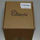 Unique Stained Glass Gray Cat Planter, Plant Pots Indoor,Indoor Flower Pots with Drainage,Window Sill Cat Decoration Gift,4.6x5.15x3IN (Grey-white)