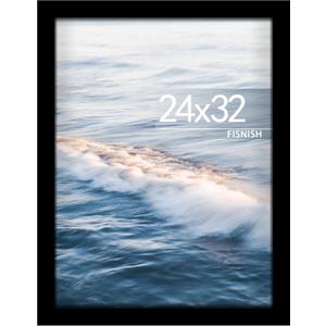 24x32 Poster Frame, Black 24 x 32 Frame for Horizontal or Vertical Wall Mounting, 1 Pack