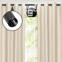Refrze Curtain Rods for Windows 48 to 84 Inch, 1"Black Curtain Rod Industrial Wrap Around,Adjustable Heavy Duty Blackout Curtain Rods for Ceiling,Bedroom,Outdoor Patio