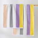 YiLUOMO Yellow Striped Pattern Hand Towels Set of 2 100% Cotton Highly Absorbent Soft Colorful Hand Towel for Bathroom 13 x 29 Inch